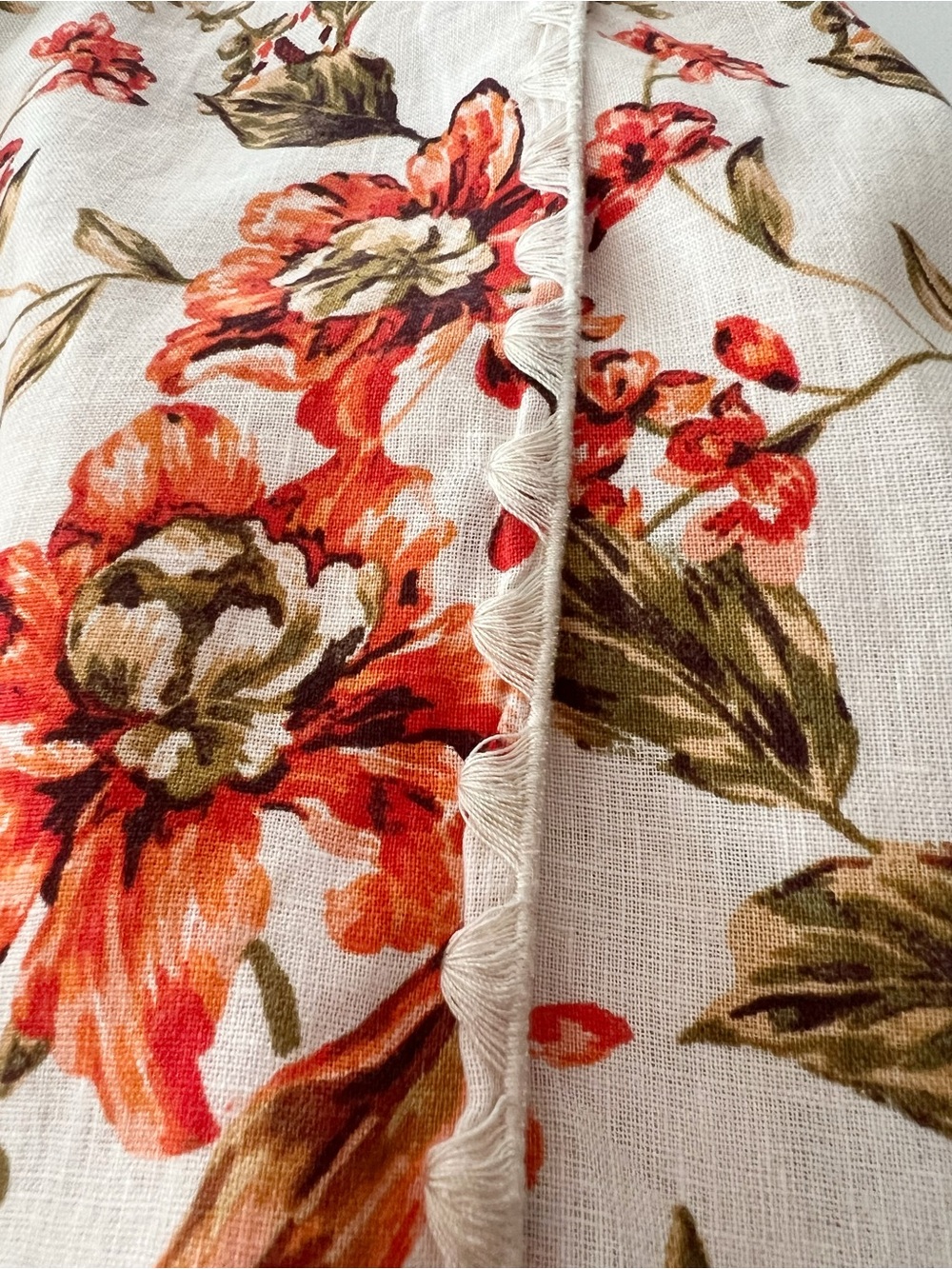 Joie Linen Midi Wrap Skirt in Floral Print Size Medium - Picture 3 of 10